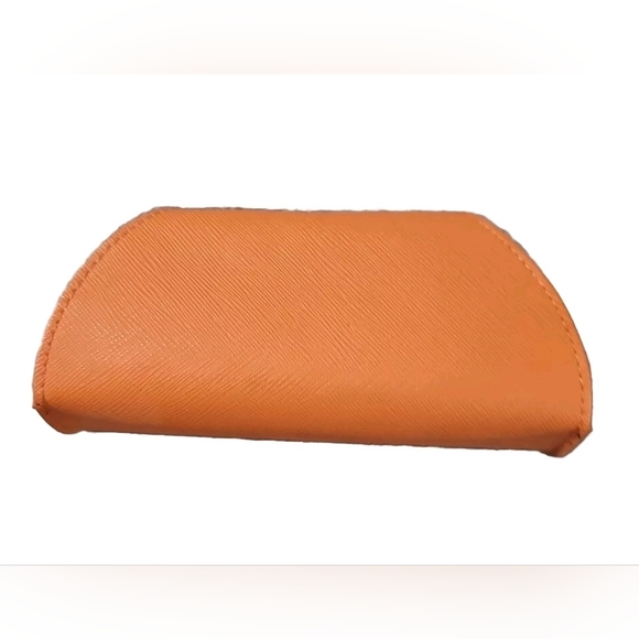 Tory Burch Orange Leather Eyeglass/Sunglasses Case Excellent Condition - Picture 5 of 6